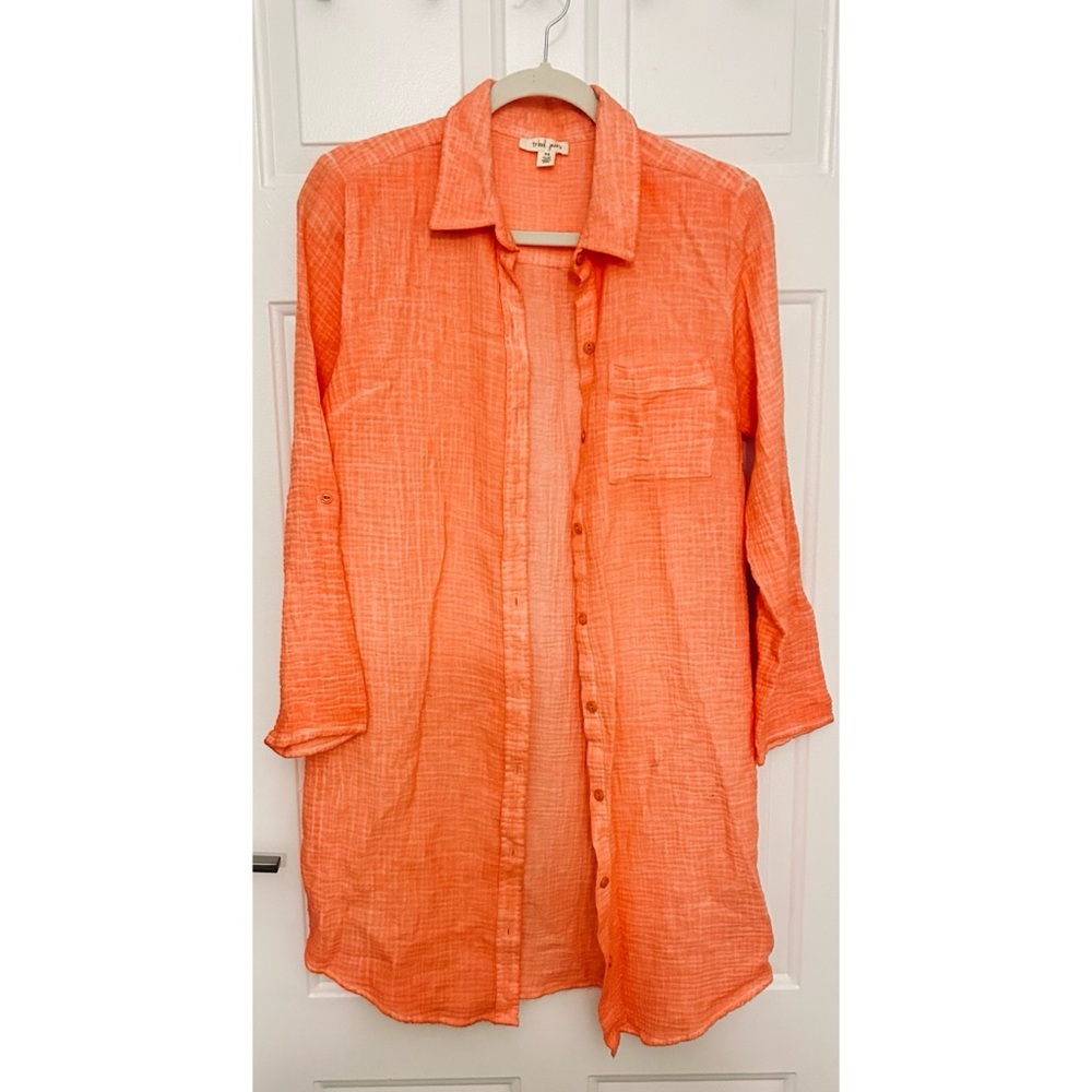 NWT 100% Cotton Tribal long button up